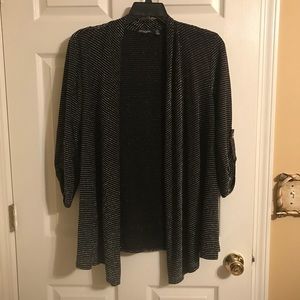Black & Silver Stripe Cardigan